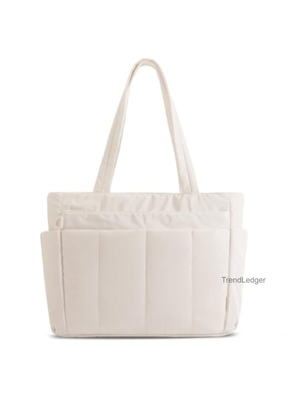 Quilted Nylon Puffer Tote Bag 15.6" Laptop Work Travel Handbag
